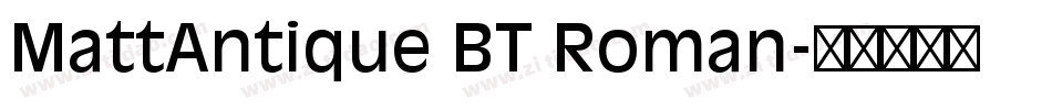 MattAntique BT Roman字体转换